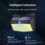 Outdoor Solar Light 468/208/138 LED Outdoor Solar Light LED Solar Security Lights Garden Waterproof 3 Modes Wall Lamp Fence Yard