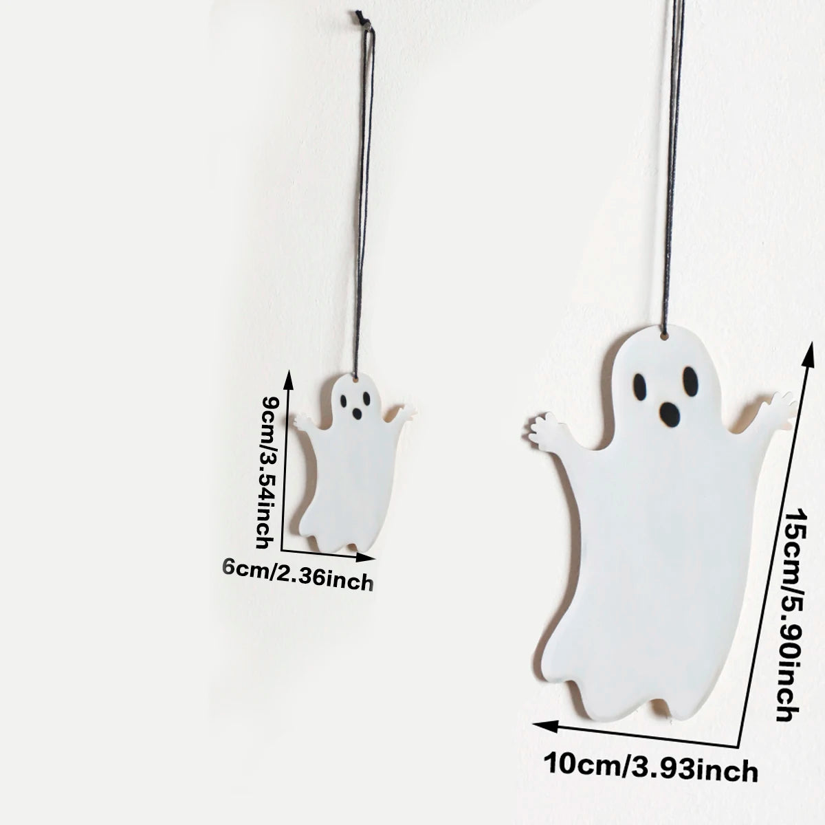 Wooden Halloween Hanging Decor, "Happy Halloween"Banner with Pumpkin Lantern & Ghost Ornaments, Spooky Wall Decor for Home Party