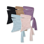 Summer Tops Sexy Crop Tops For Woman 2025 Summer Tanks & Camis Black Halter Top Mesh Top Pink Ruched Tank Top Side Tie Tube Top