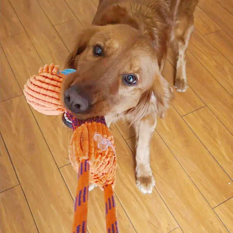 Pet Dog Chew Toys with Handle for Small Medium Dogs Pomeranian Corgi Animal Shaped Durable Interactive Pet Toy Puppy Accessories