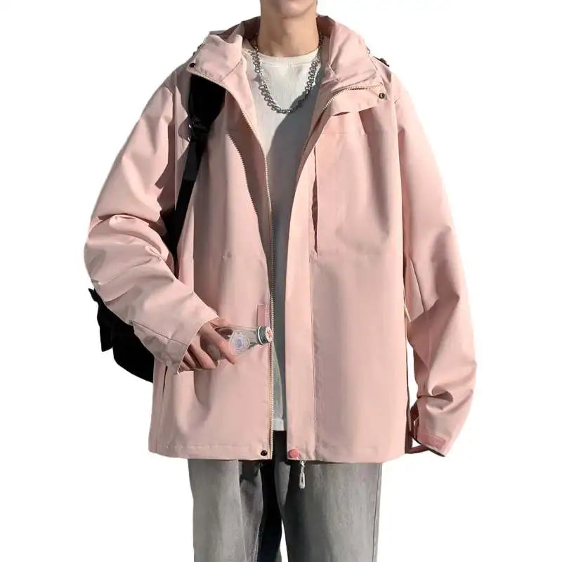 Men Jackets 2025 New Autumn Hooded Windproof Waterproof Coat Outdoor Adventure Windbreaker Camping Lightweight Stormcoat Jackets