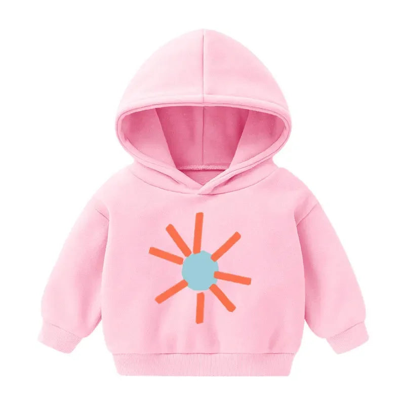 Winter Kids Hoodies Plus Velvet Sweatshirts for Boys Thicken Warm Children Pullovers Girls Outerwear Toddler Sweaters Clothes