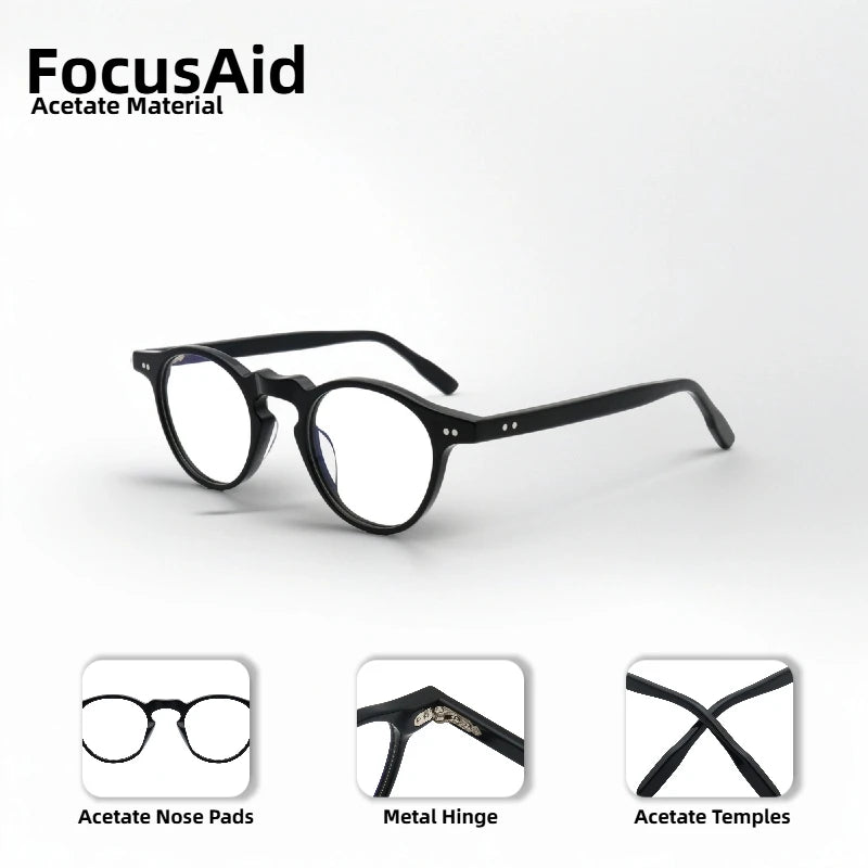 Fashion Retro Rivet Glasses For Men And Women High-Quality Plate Frames Trendy And Versatile Oval Frames With Transparent Lenses