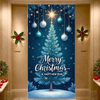 Christmas Banner Red Ornaments Holiday Decoration Snowflake Pattern Winter Festivities for Home Decoration Holiday Celebration I