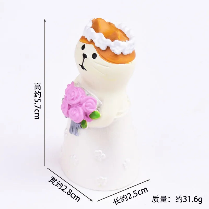 Zakka Chinese Valentine's Day Series Japan Decoration Figurines Resin Craft Desk Accessories Scene Decoration Gifts Home Decor