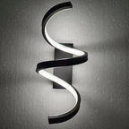 Designer hotel living room background wall LED wall light bright tri-color light bedroom bedside wave wall lamp