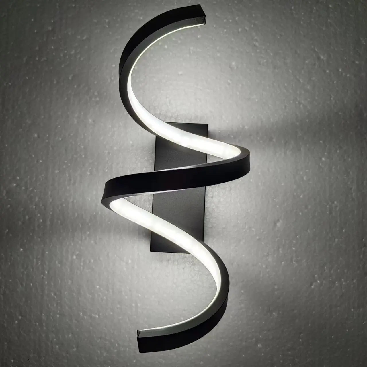 Designer hotel living room background wall LED wall light bright tri-color light bedroom bedside wave wall lamp