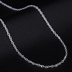 wholesale 5pcs/lot 925 Sterling Silver Chain necklace,Fashion Men/Women DIY Jewelry Rolo Chain 1mm Necklace 16 18 20 22 24"