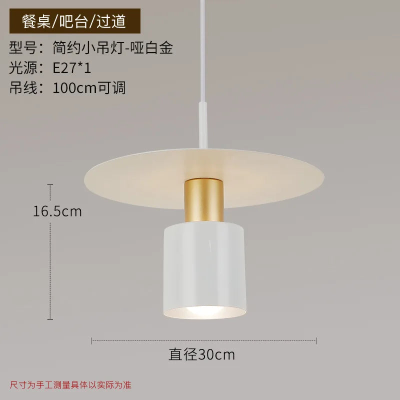 Modern and minimalist bedroom bedside small chandelier Denmark Nordic creative corridor study restaurant bar small chandelier