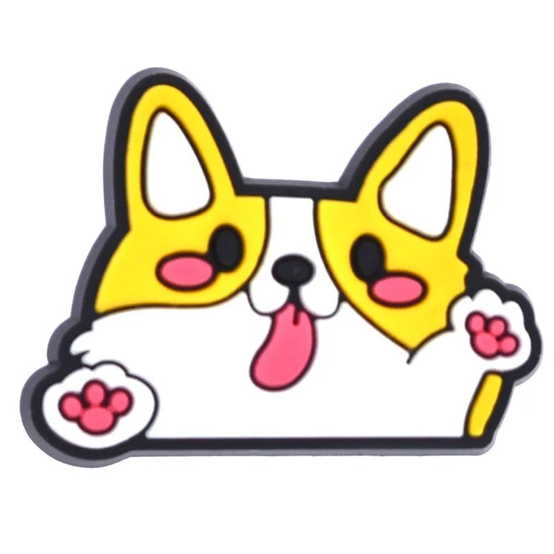 Shoe Charms for Crocs Accessories Dog Pet Badge Women Clogs Buckle Kids Pins Men Decoration Jeans X-mas Gift Shoe Accessories