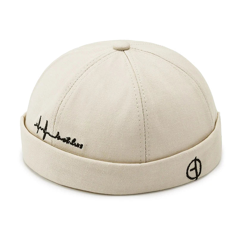 Men Hip Hop Hats Vintage Beanie Hat Summer Adjustable Landlord Hat Trendy Streetwear Docker Cap Women men Brimless Skullies Cap