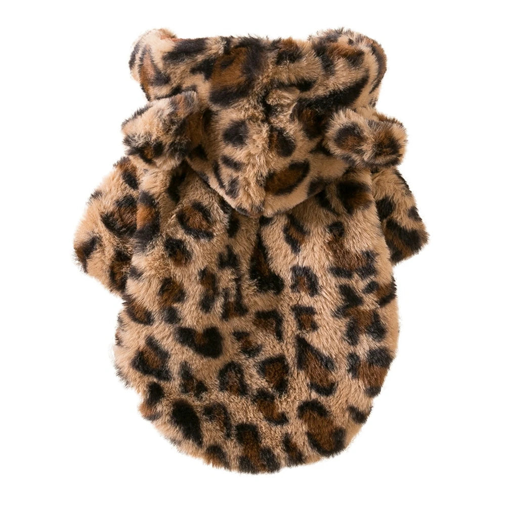 Pet Dog Fleece Hoodies Winter Warm Hooded Coat Puppy Dog Jacket Clothes for Small Medium Dog Chihuahua Clothing For Cold Weather
