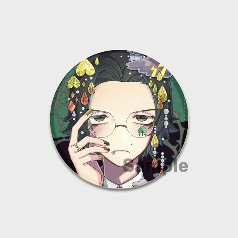 Anime Brooches Dazai Osamu Nakahara Chuya Lapel Pins Cartoon Cosplay Badges Backpack Souvenir Jewelry Gifts