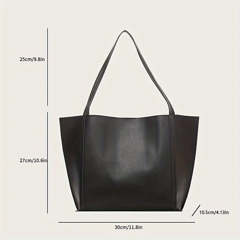 Fashionable black handbag - large capacity, lightweight and easy to carry, retro single shoulder handbag design is fashionable