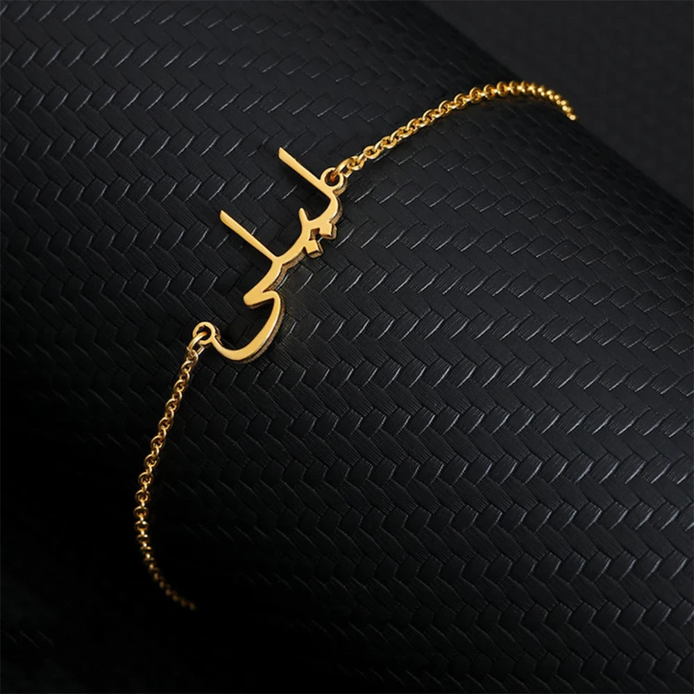 Custom Arabic Lerrer Name Anklet for Women Personalized Stainless Steel Leg Chain Luxury Anklet Mother's Day Gift Wrist Chain