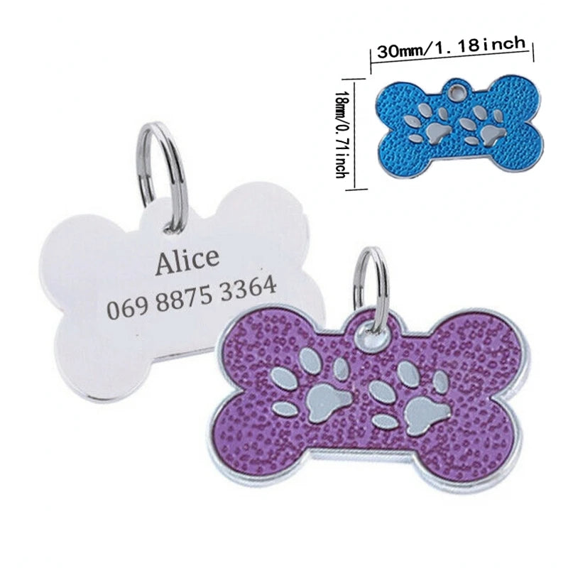 Personalized Custom ID Tag Pet Address Tags For Dogs Cats Engraved Collar Pendant Name Dog Tag Dogs Accessories Cats Items Custom Tags