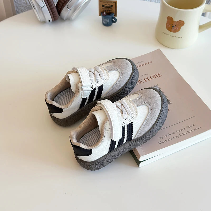 Children's Fashion Sports Shoes Crafted from PU Leather, Featuring Ergonomic Design, Soft Soles, and Suitable for Boy and Girl Children Shoes