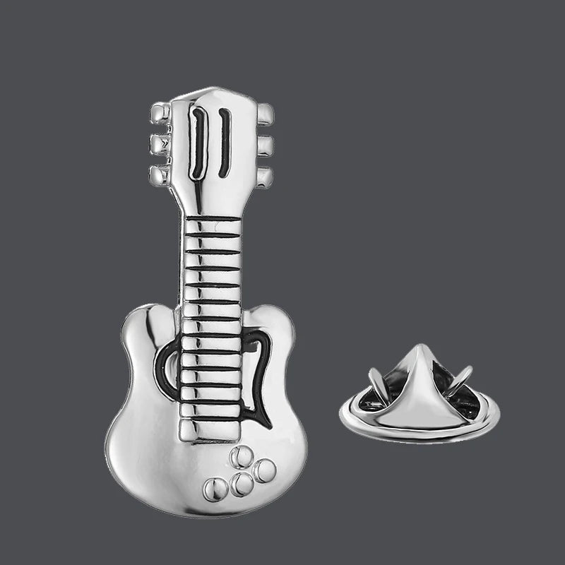 Men's brooch note music equipment rack drum violin guitar piano saxophone design Suit coat lapel pin women's backpack hat badge