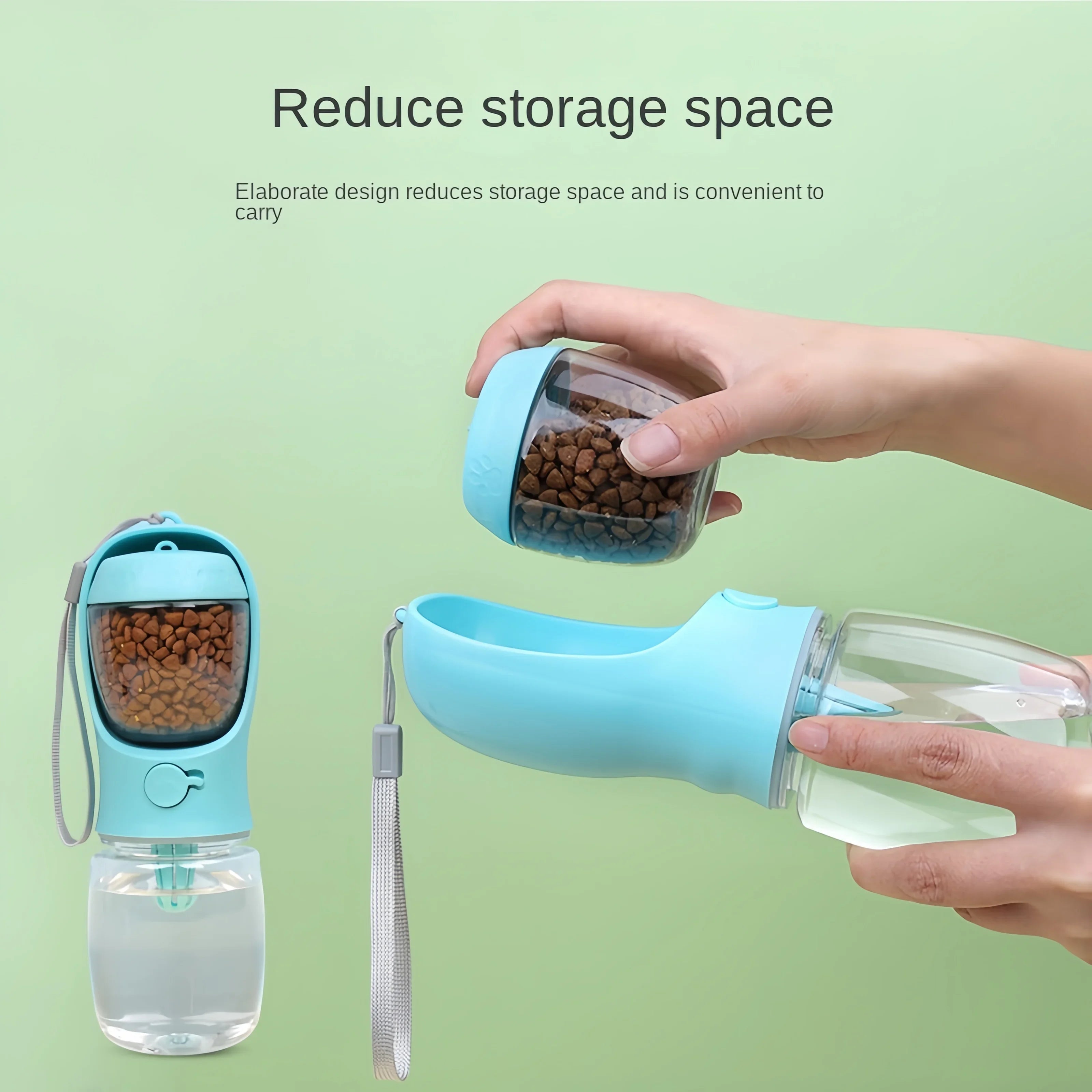 Pets Dog Water Bottle Portable Food Grade Material Dog Cat Travel Pet Water Cup Bottle with Food Dispenser Puppy Water Bottle