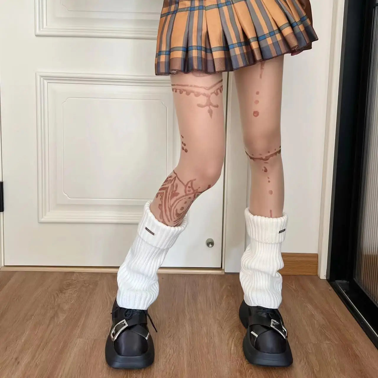 Leg Warmers Ankle Womens Winter Warm Stretch Knitted Slouch Thermal Ladies Thick Wool Cuffs Boot Socks Female Gaiter Y2k Lolita