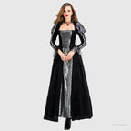 Halloween Day of the Dead Sexy European Medieval Retro Court Gothic Poison Queen Evil Vampire Costume Carnival Party Devil Witch