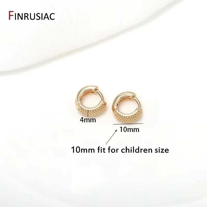 New Trendy Real Gold Plated Round Hoop Earrings For Women Girls Ladies Big Hoops Gold Circle Ring Earrings Party Gift