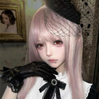 Gothic Subcultur Lace Bow Veil Small Fedoras Hats for Women Harajuku Lolita Feather Floral Fascinator Headband Hat Accessories