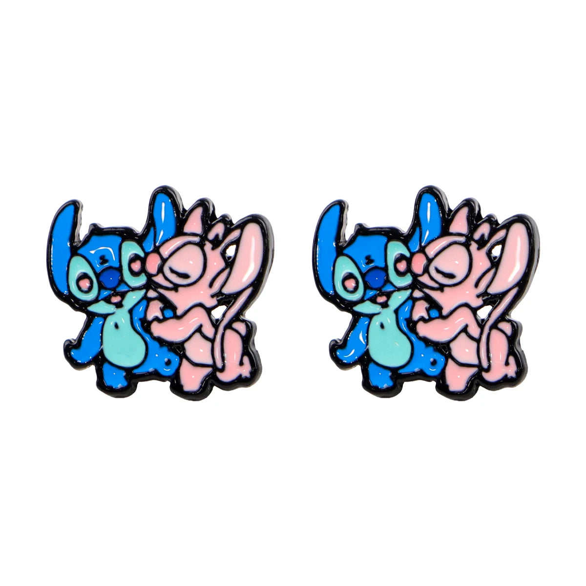 Cute Stitch Stud Earrings for Women Piercing Women's Stainless Steel Jewelry Fashion Accessories Gift for Girl