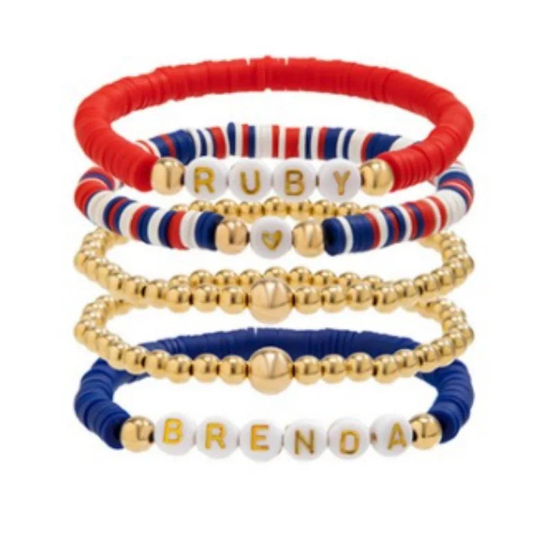 4th of July Outfits Bracelets For Women 3-7 Pack Patriotic Bracelet Decoration for Independence Day Celebration Jewelry Gifts