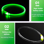 Pet Dog LED Light Collar Luminous Anti-Lost Dog Collar Pet Collar USB Rechargeable Dog Necklace Collar