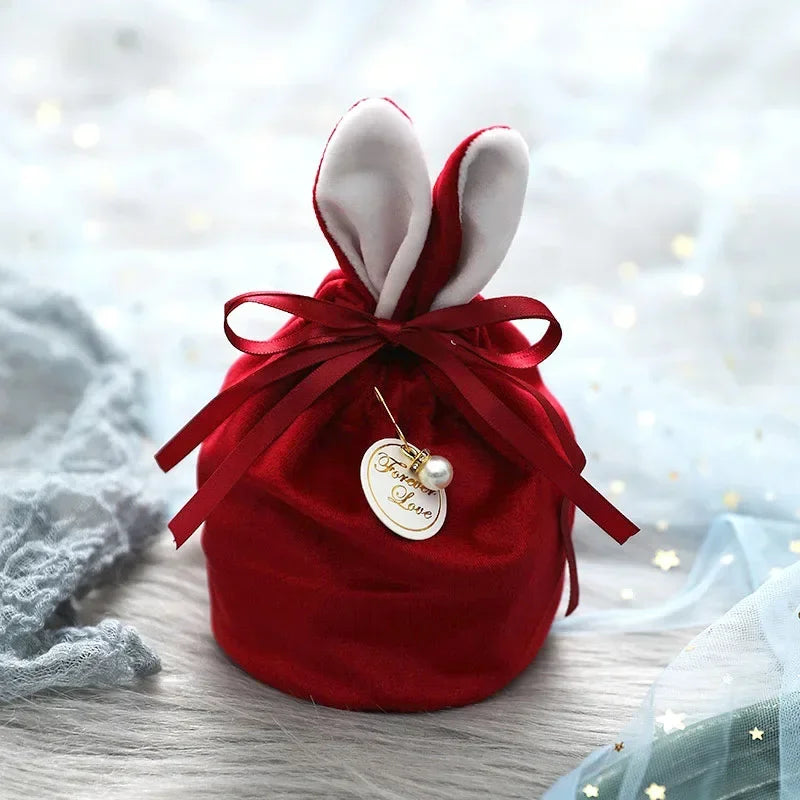 Easter Cute Rabbit Gift Packing Bags Bunny Chocolate Cookies Candy Bags Easter Wedding Favors Birthday Party Decoration 2022