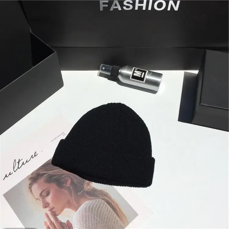 Beanies Women Solid Simple Winter Warm Cotton Knitted Womens Skullies All-match Trendy New Harajuku Chic Students Leisure Hats