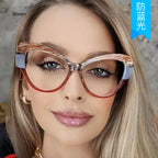 Fashion Brand Glasses Frame Women Computer Myopia Eyewear Frames Tr90 Ultra Light Eyeglasses Ladies Spectacle Frames Latest 2024