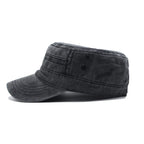 Men Thicker Denim  Flat Top Hat Solid Caps for Women Male Washed Caps Adjustable Flat Hats Unisex Cotton Sun Hat Wholesale