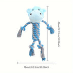 1PC plush dog toy, cute animal shape, chew-resistant teether, pet toy