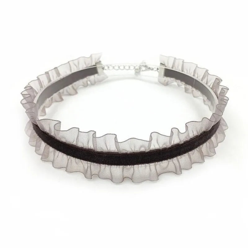 Short Lace Choker Nekclace for Women Girl Black White Color Fashion Romantic Necklace Gift for Party Wholesale Neck Jewelry