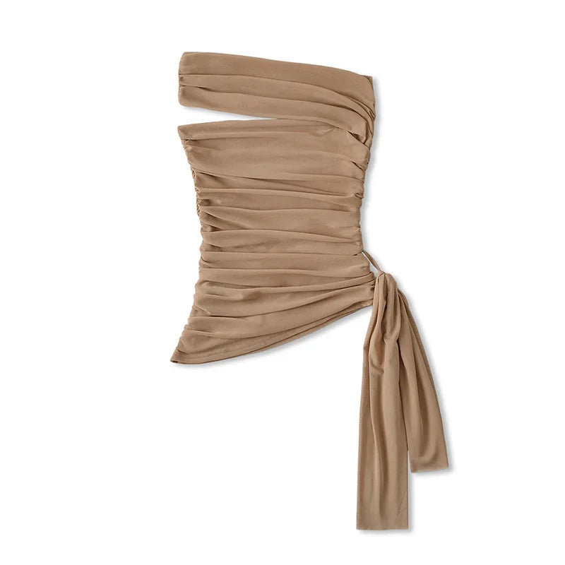 Summer Tops Sexy Crop Tops For Woman 2025 Summer Tanks & Camis Black Halter Top Mesh Top Pink Ruched Tank Top Side Tie Tube Top