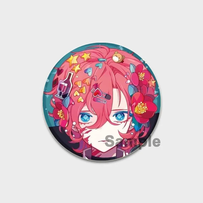 Anime Brooches Dazai Osamu Nakahara Chuya Lapel Pins Cartoon Cosplay Badges Backpack Souvenir Jewelry Gifts