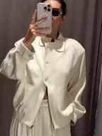 Women ﻿Jacket 2025 New Autumn Winter Long Sleeve Button Jackets For Women High Street Casual Coat New In Jacket Outerwear