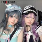 Women Y2K Girl wing punk Harajuku Gothic Lolita lace up cross short necklace Halloween cosplay props subculture Chokers Choker