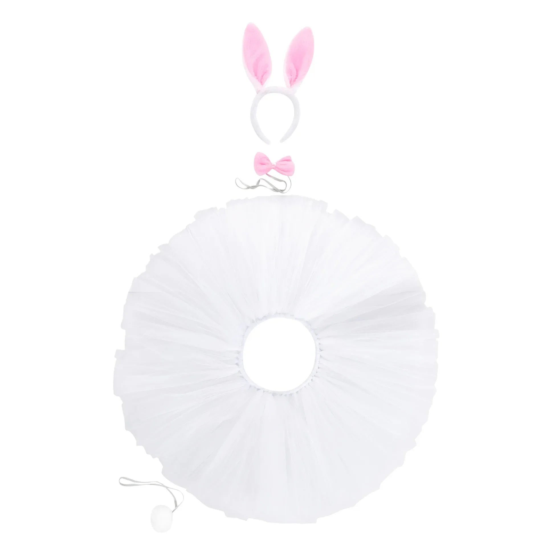Easter Set Party  Girls Rabbit  Bunny Ear Headband Dress Skirt Bow Tie Tail Girl Birthday Halloween Costume Cosplay