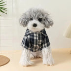 Checked dog shirts, puppy clothes, small and medium-sized soft pet T-shirts, holiday shirts are suitable for all seasons