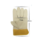 Men Work Gloves Soft Cowhide Driver Hunting Driving Farm Garden Welding Security Protection Safety Mechanic Glove