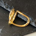 Abstract line statement rings for women stainless steel irregular cocktail rings minimalist unique abstract jewelry waterproof