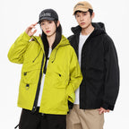 Men Jackets Fashion Unisex Outdoor Cargo Jackets High Street Hooded Coats Hip Hop Outwear Youth Clothing Top Man Women Hoodies