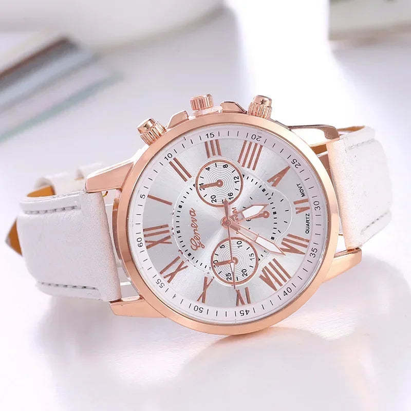 Luxury brand for women's leisure watches; top quality leather dress watches with simple design and water resistance.