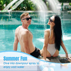 Pool Fountain Dual Spray Water Fountains for Above Ground/Inground Pools 2-in-1 Adjustable Waterfall Pool Sprinkler Fountain