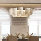 Creative Living Room Large Chandelier Minimalist Wabi Sabi LED Chandelier For Villa Bedroom Home Nordic White Lobby Hanging Lamp