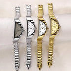 Casual Fashion Watches For Woman Irregular Design Sense Dial Bamboo Shaped Stainless Steel Strap Women's Quartz Wristwatch