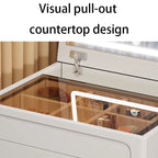 Bedroom Makeup Vanities Illuminated Dressing Table Jewelry Toiletries Storage Locker Bedside Cabinet Vanity Table with Mirror